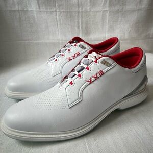 Nike Air Jordan ADG 5 Golf Cleats Wide White Silver Red Men's Size 12 FQ7874-101